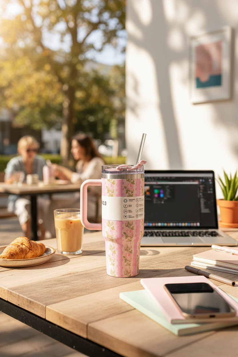 Floral Stainless Steel Tumbler