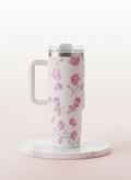 Insulated Stainless Steel Tumbler- Floral Pink (1200 ML)