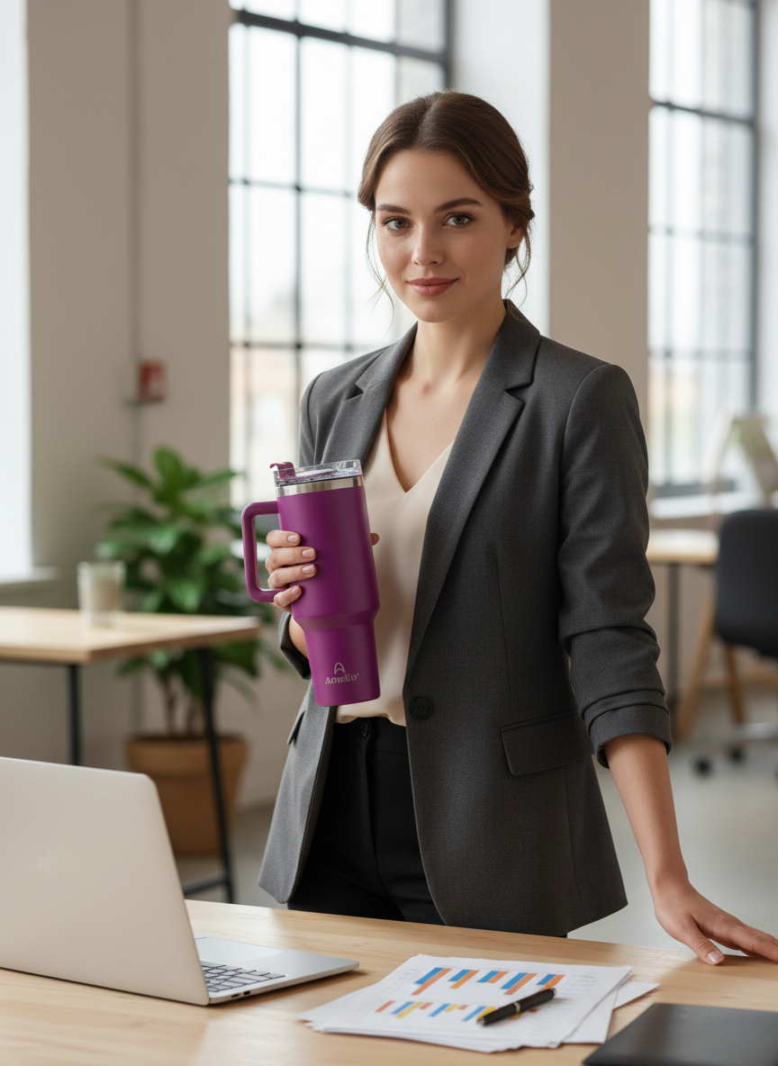 Insulated Stainless Steel Bottle( 1200 ML) - Majenta