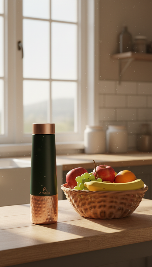 Copper Bottle ( 1000 ML)- Dark Green